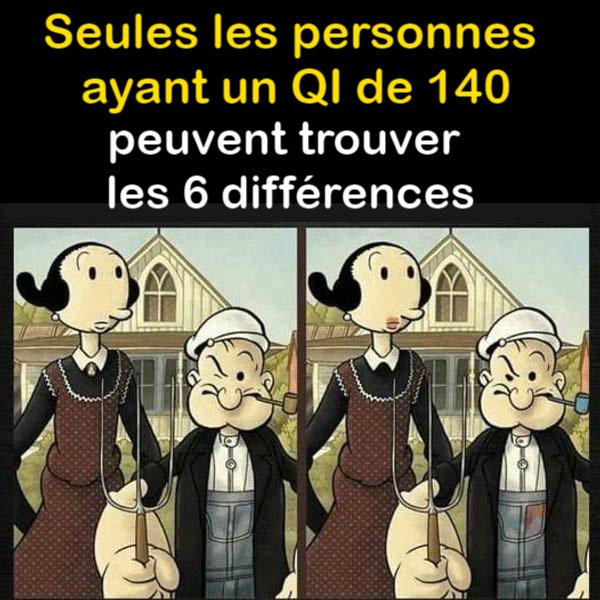 Seules les personnes ayant un QI de 140 peuvent trouver les 6 différences