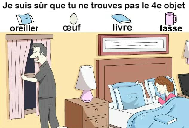 Saurez-vous trouver les quatre objets cachés ?