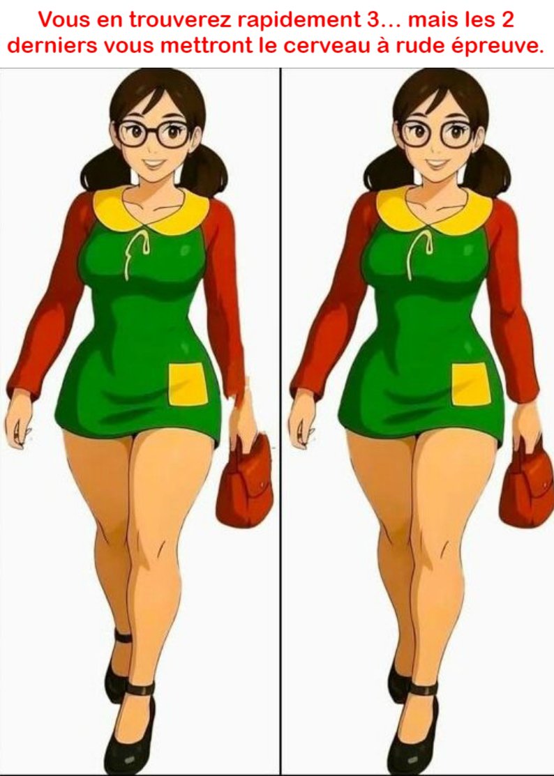 Pouvez-vous trouver les 5 différences ? Seuls les esprits perspicaces les repéreront toutes.