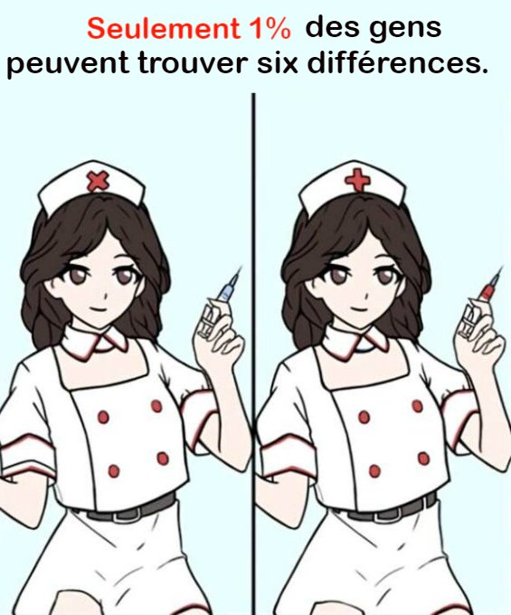 Seulement 1% des gens peuvent trouver six différences.