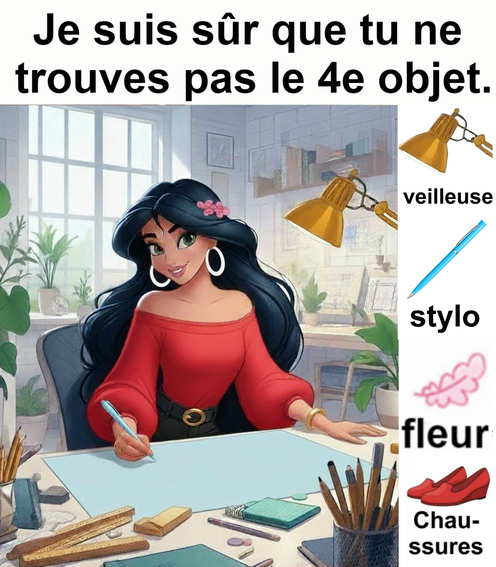 Trouvez veilleuse, stylo, fleur, Chaussures.